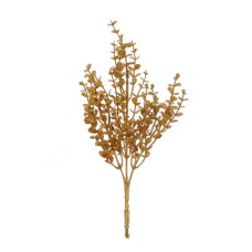 14 Inch Gold Glittered Boxwood Spray (Lot of 12 Sprays) SALE ITEM